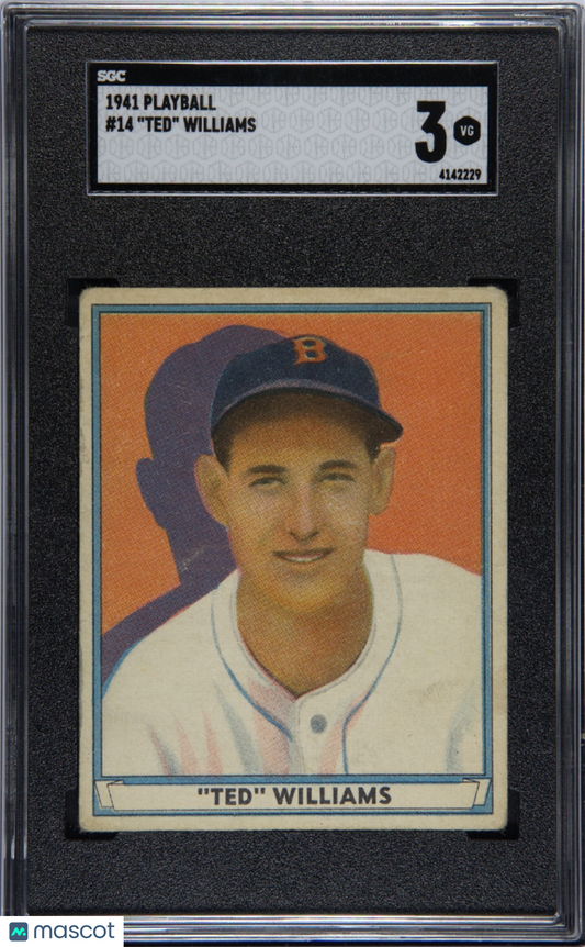 1941 Playball #14 Ted Williams Red Sox SGC 3