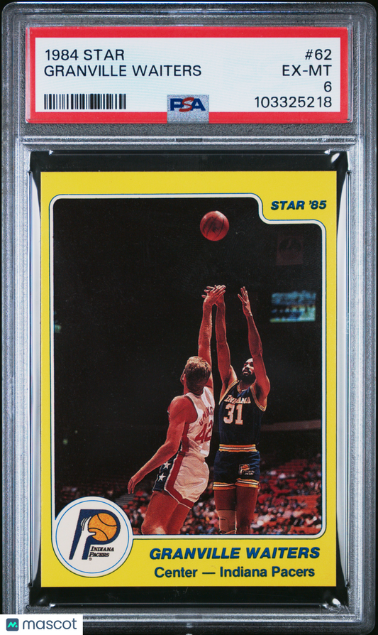 1984 Star #62 Granville Waiters Pacers PSA 6