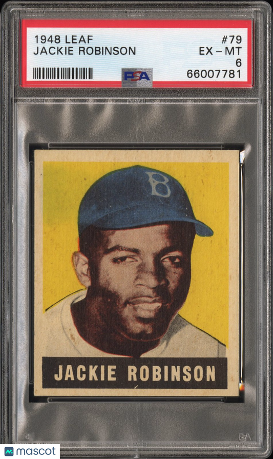 1948 Leaf #79 Jackie Robinson Rookie HOF Dodgers PSA 6