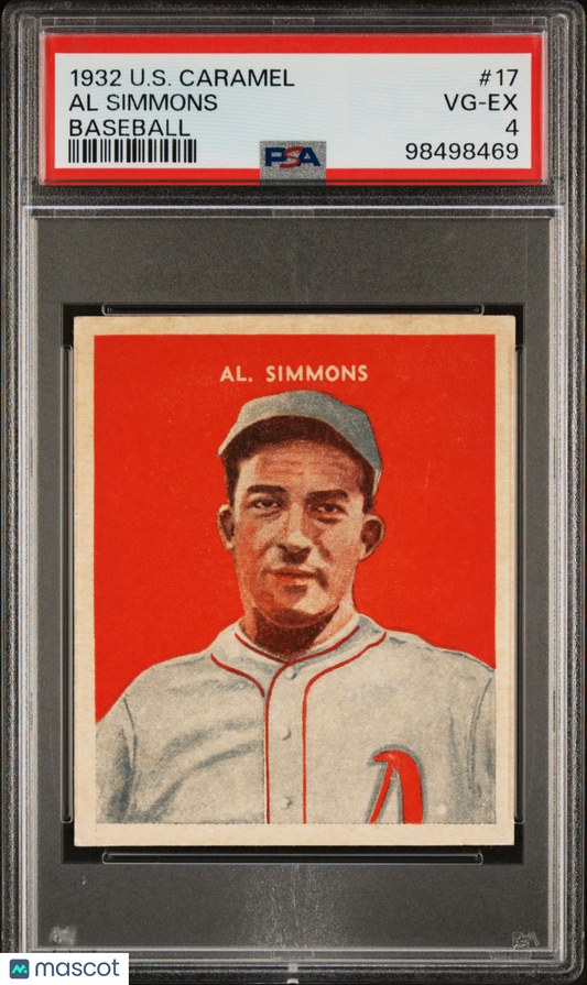 1932 U.S. Caramel #17 Al Simmons Athletics PSA 4 Well Centered
