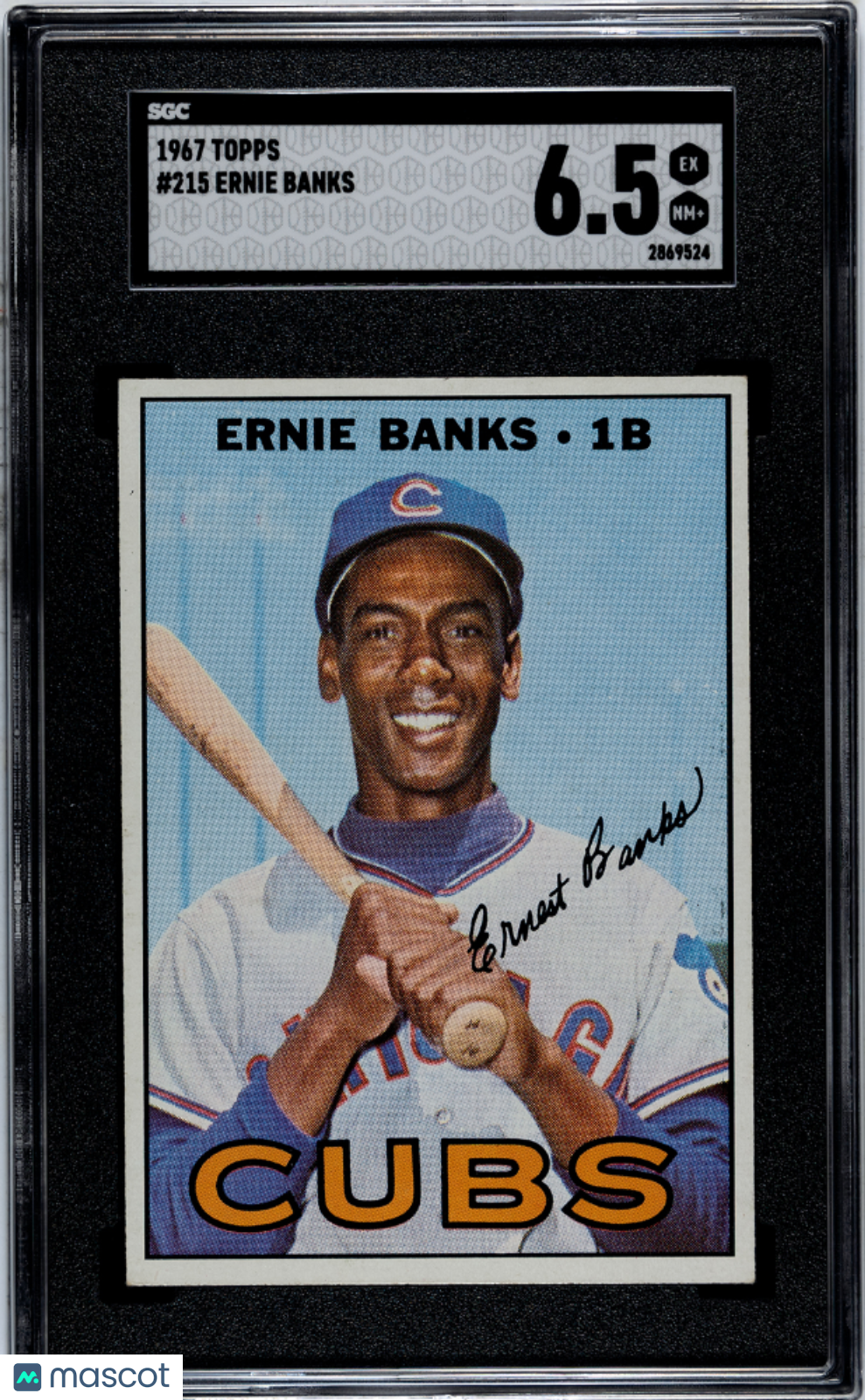 1967 Topps #215 Ernie Banks Cubs SGC 6.5