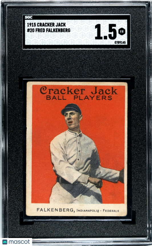 1915 Cracker Jack #20 Fred "Cy" Falkenberg Indianapolis SGC 1.5