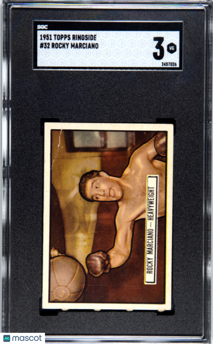 1951 Topps Ringside #32 Rocky Marciano Rookie HOF SGC 3 Well Centered