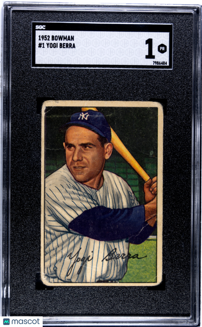 1952 Bowman #1 Yogi Berra Yankees SGC 1