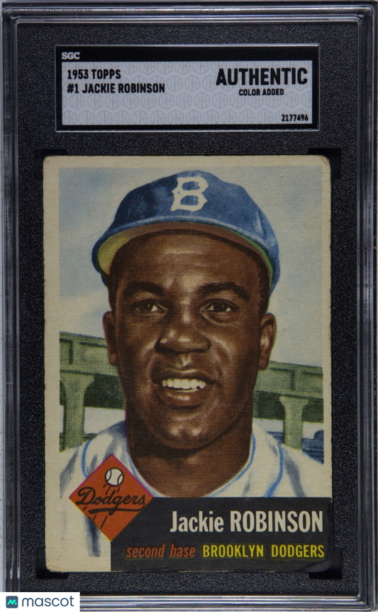 1953 Topps #1 Jackie Robinson Dodgers SGC Authentic