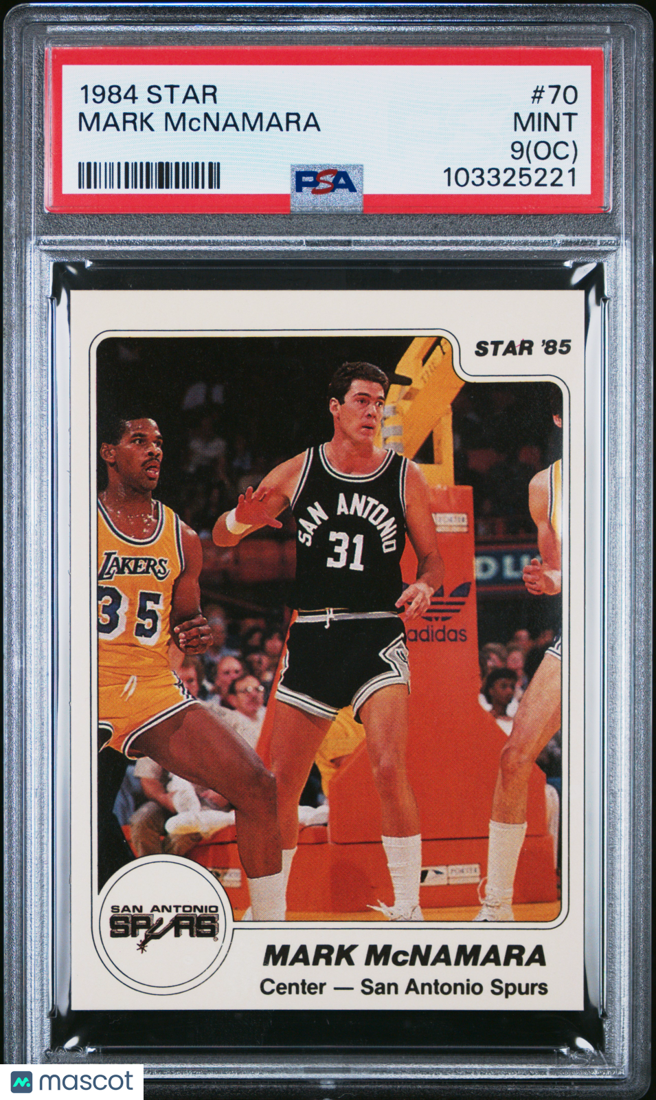 1984 Star #70 Mark Mcnamara Spurs PSA 9 (OC)