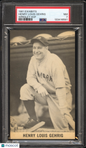 1961 Exhibits Wrigley HOF Lou Gehrig Yankees PSA 7