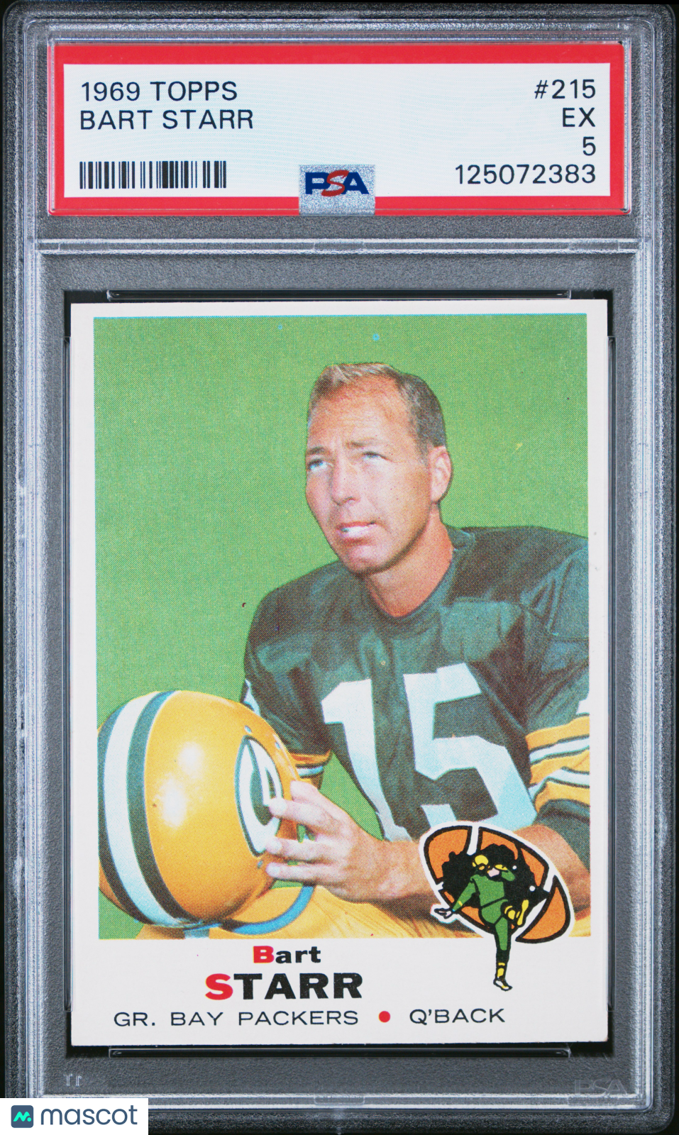 1969 Topps #215 Bart Starr Packers PSA 5