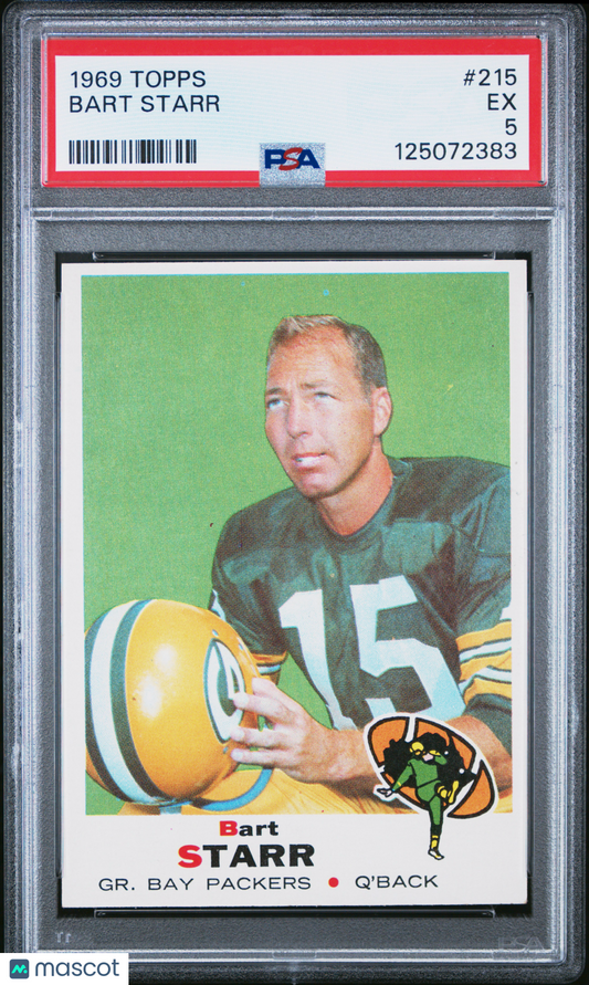 1969 Topps #215 Bart Starr Packers PSA 5