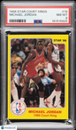 1986 Star Court Kings #18 Michael Jordan Bulls PSA 8 Well Centered