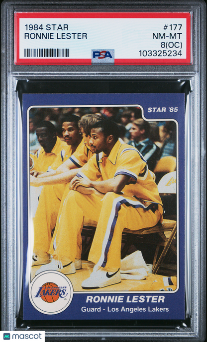1984 Star #177 Ronnie Lester Lakers PSA 8 (OC)