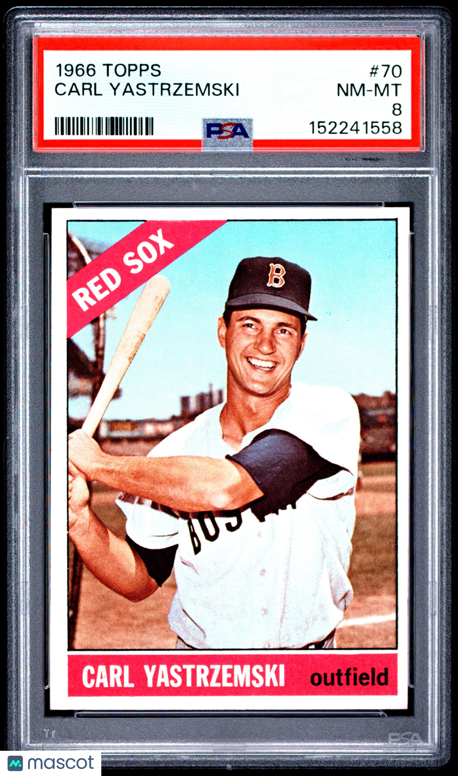1966 Topps #70 Carl Yastrzemski Red Sox PSA 8
