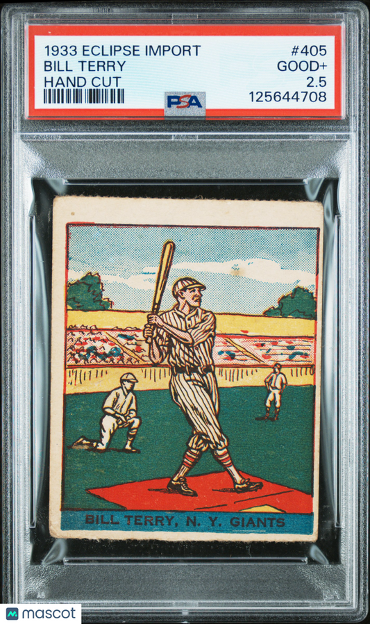 1933 Eclipse Import #405 Bill Terry Giants PSA 2.5