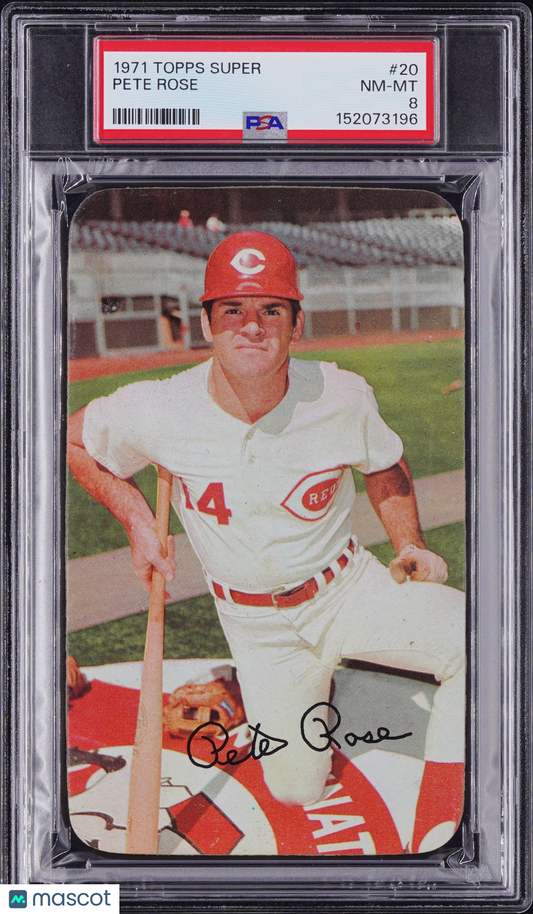 1971 Topps Super #20 Pete Rose Reds PSA 8