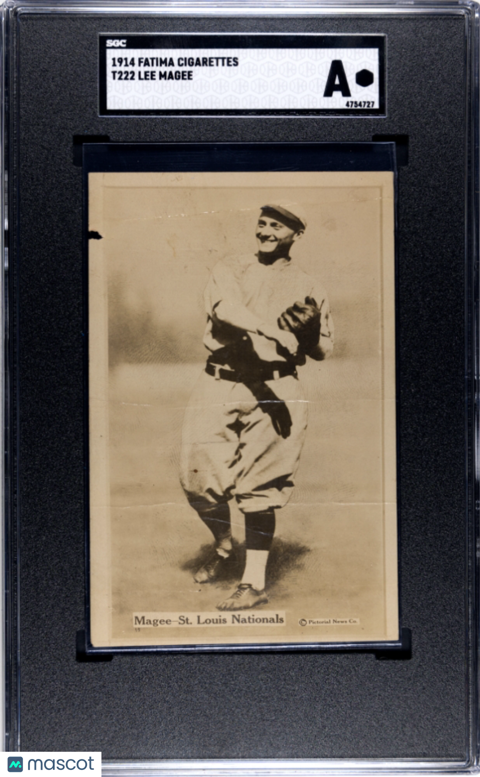 1914 Fatima Cigarettes T222 Lee Magee St. Louis SGC Authentic