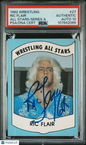 1982 Wrestling All-Stars #27 Ric Flair Rookie "16x" Inscription PSA Auto 10