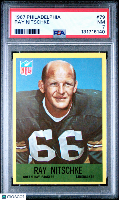 1967 Philadelphia #79 Ray Nitschke Packers PSA 7