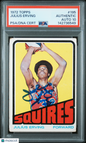 1972 Topps #195 Dr. J Julius Erving Rookie HOF Signed PSA Auto 10