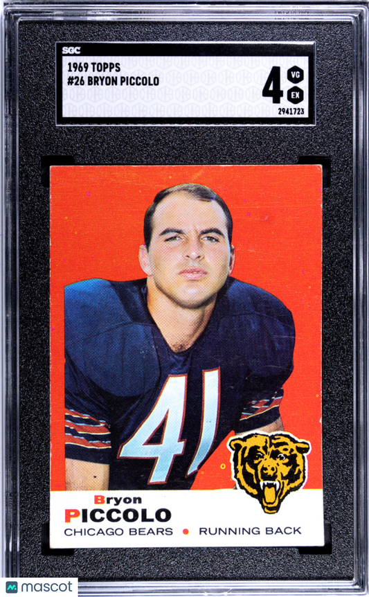 1969 Topps #26 Bryon Piccolo Rookie Bears SGC 4