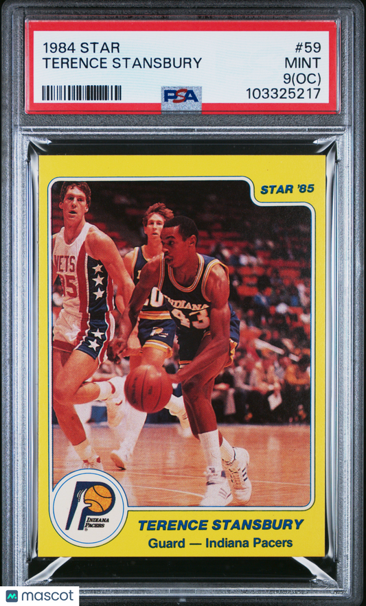 1984 Star #59 Terence Stansbury Pacers PSA 9 (OC)