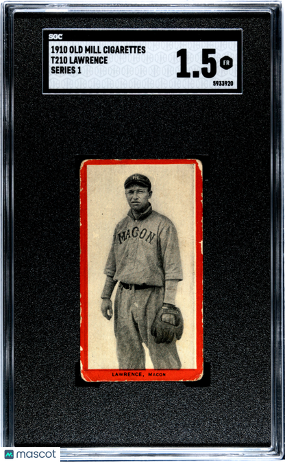 1910 T210 Old Mill Cigarettes Series 1 Lawrence Savannah SGC 1.5