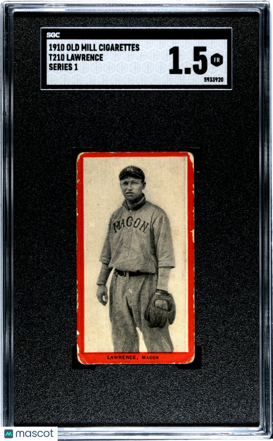 1910 T210 Old Mill Cigarettes Series 1 Lawrence Savannah SGC 1.5