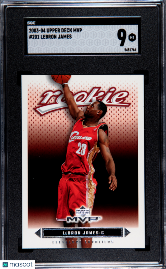 2003 Upper Deck MVP #201 LeBron James Rookie SGC 9
