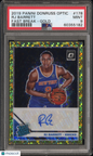 2019 Donruss Optic Fast Breaks Gold 8/10 #178 RJ Barrett Auto Rookie PSA 9