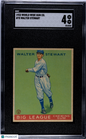 1933 Goudey World Wide Gum Co. #75 Walter Stewart Senators SGC 4