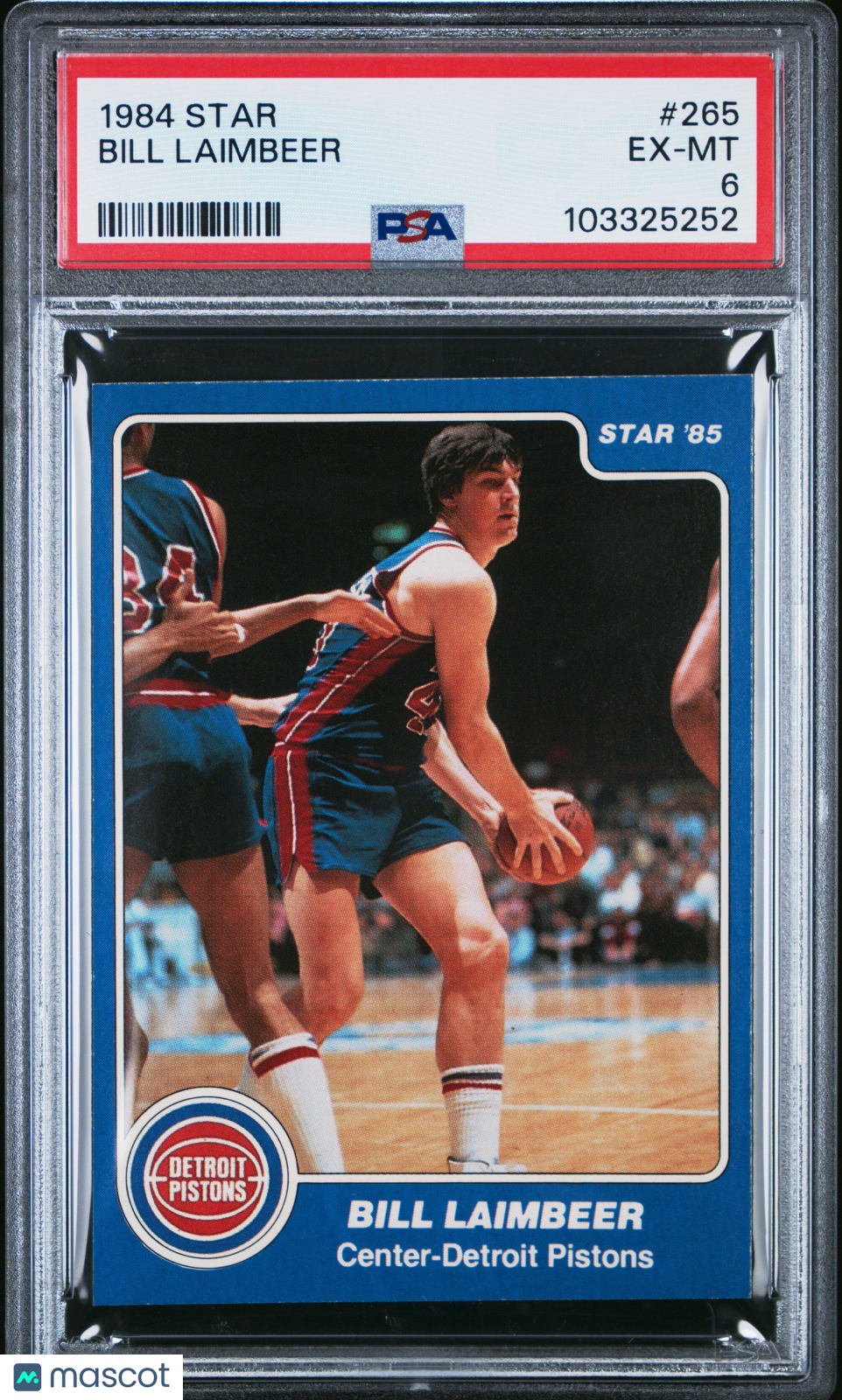 1984 Star #265 Bill Laimbeer Pistons PSA 6
