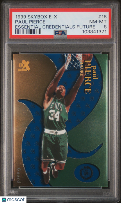 1999 Skybox E-X Essential Credentials Future Paul Pierce PSA 8 pop 2 (0 Higher)