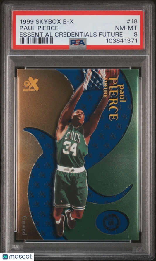 1999 Skybox E-X Essential Credentials Future Paul Pierce PSA 8 pop 2 (0 Higher)