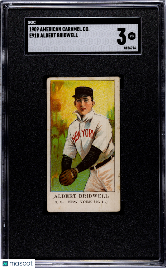 1909 E91B American Caramel Albert Bridwell New York SGC 3