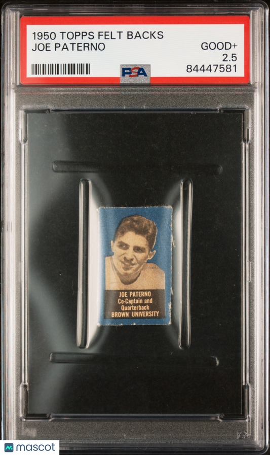 1950 Topps Felt Backs Joe Paterno Rookie PSA 2.5