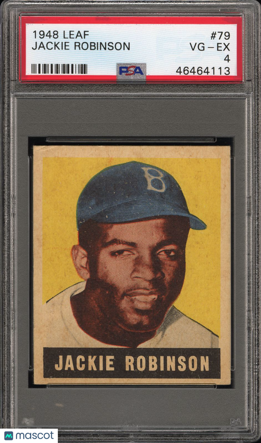 1948 Leaf #79 Jackie Robinson Rookie HOF Dodgers PSA 4