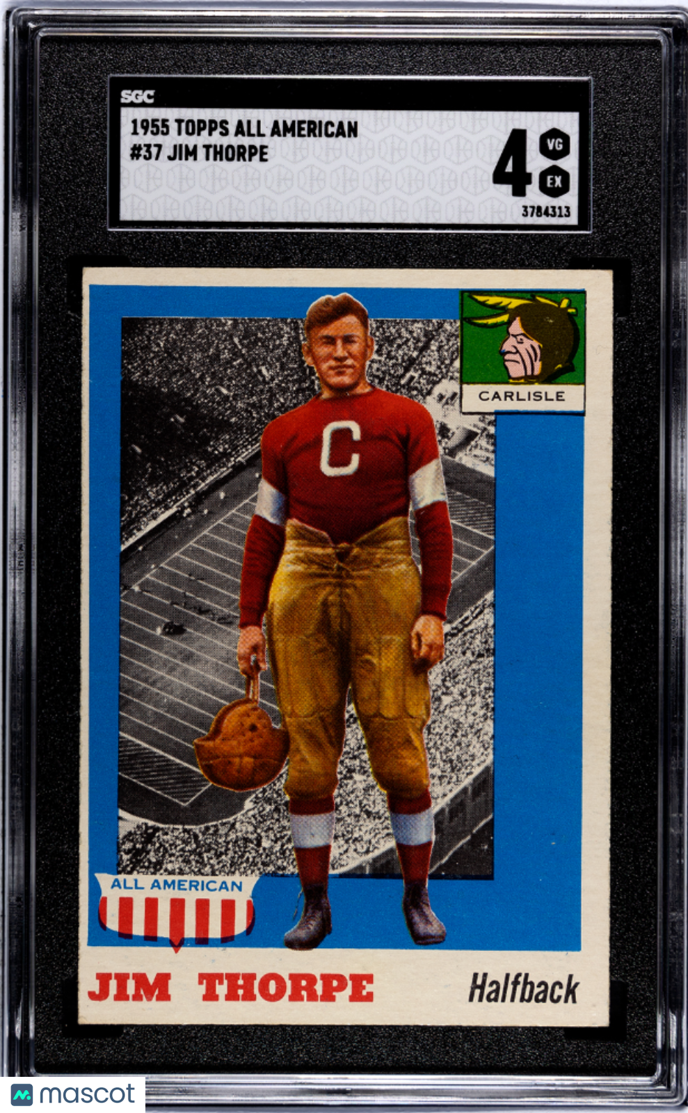 1955 Topps All American #37 Jim Thorpe Carlisle SGC 4