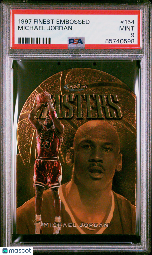 1997 Finest Embossed Gold Die Cut #154 Michael Jordan Bulls PSA 9
