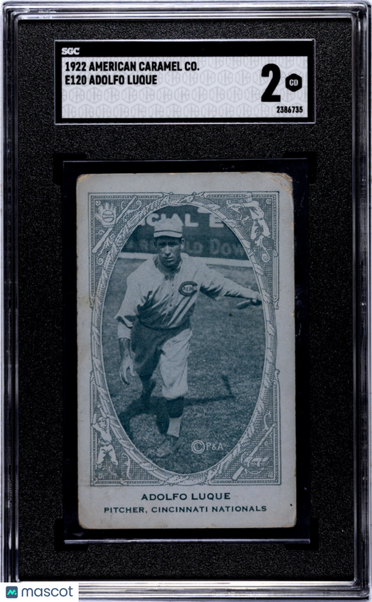 1922 E120 American Caramel Adolfo Luque Cincinnati SGC 2