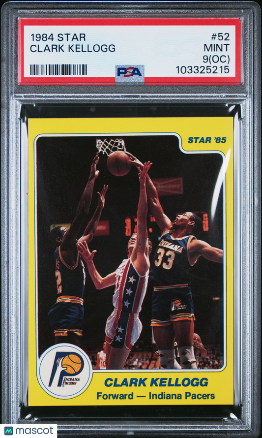 1984 Star #52 Clark Kellogg Pacers PSA 9 (OC)