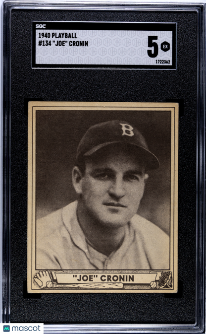 1940 Playball #134 Joe Cronin Red Sox SGC 5