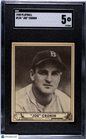 1940 Playball #134 Joe Cronin Red Sox SGC 5