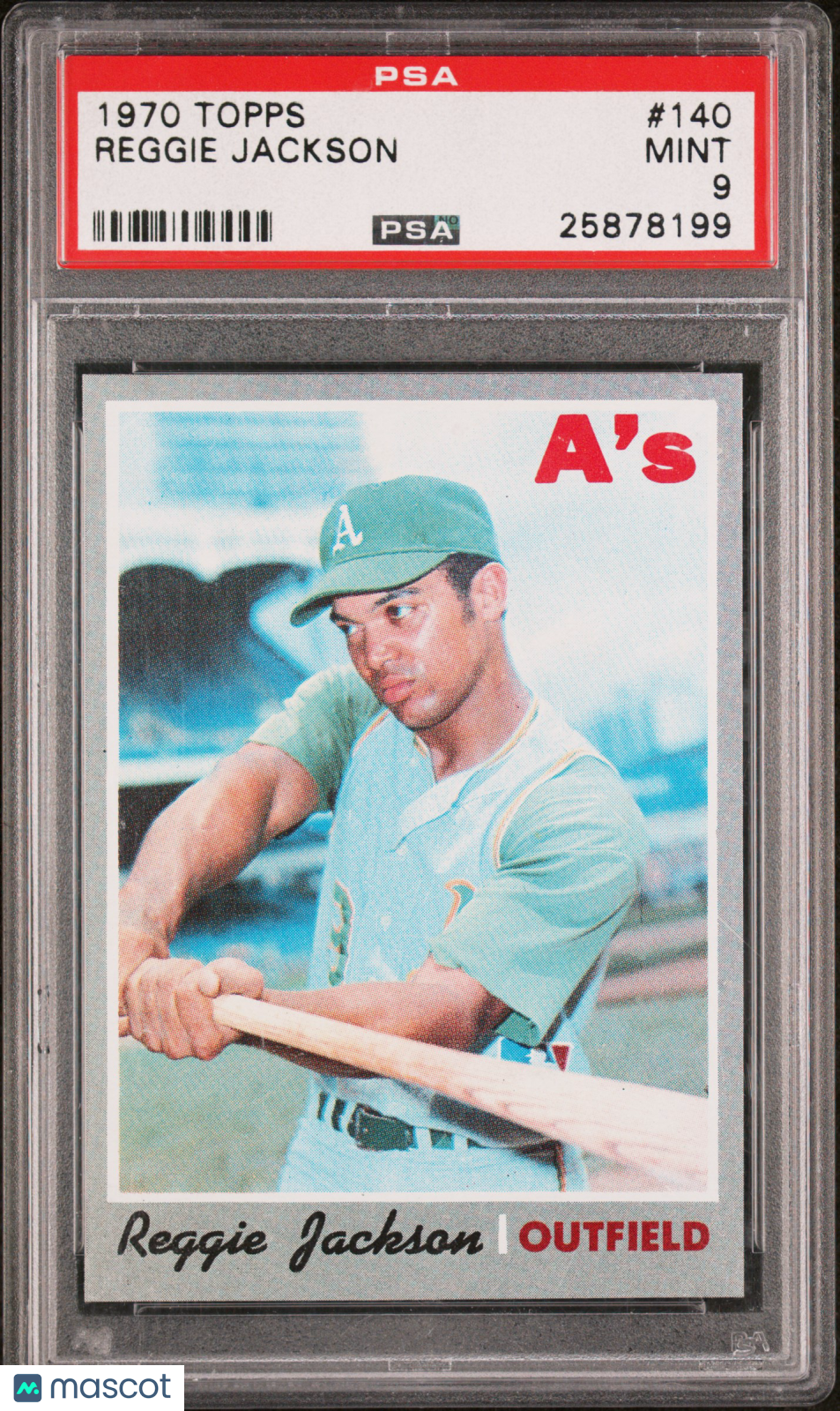 1970 Topps #140 Reggie Jackson 2nd Year PSA 9 Well Centered