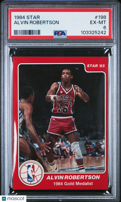 1984 Star #198 Alvin Robertson USA PSA 6