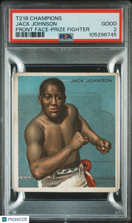 1910 T218 Champions Jack Johnson Front Face Prize Fighter PSA 2