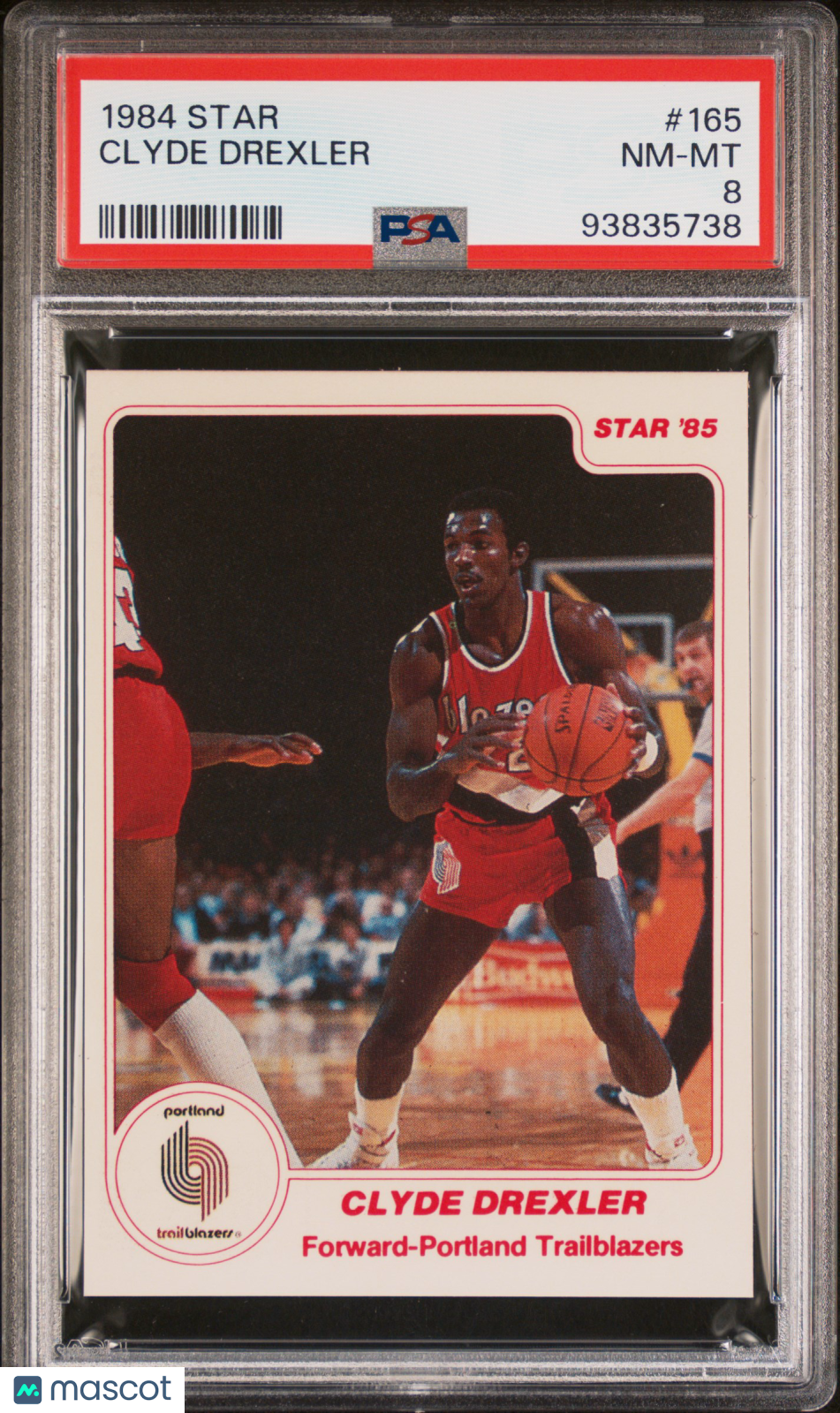 1984 Star #165 Clyde Drexler Trailblazers PSA 8