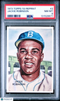 1973 Topps 1953 Reprint Test Issue #2 Jackie Robinson PSA 8