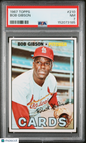 1967 Topps #210 Bob Gibson Cardinals PSA 7