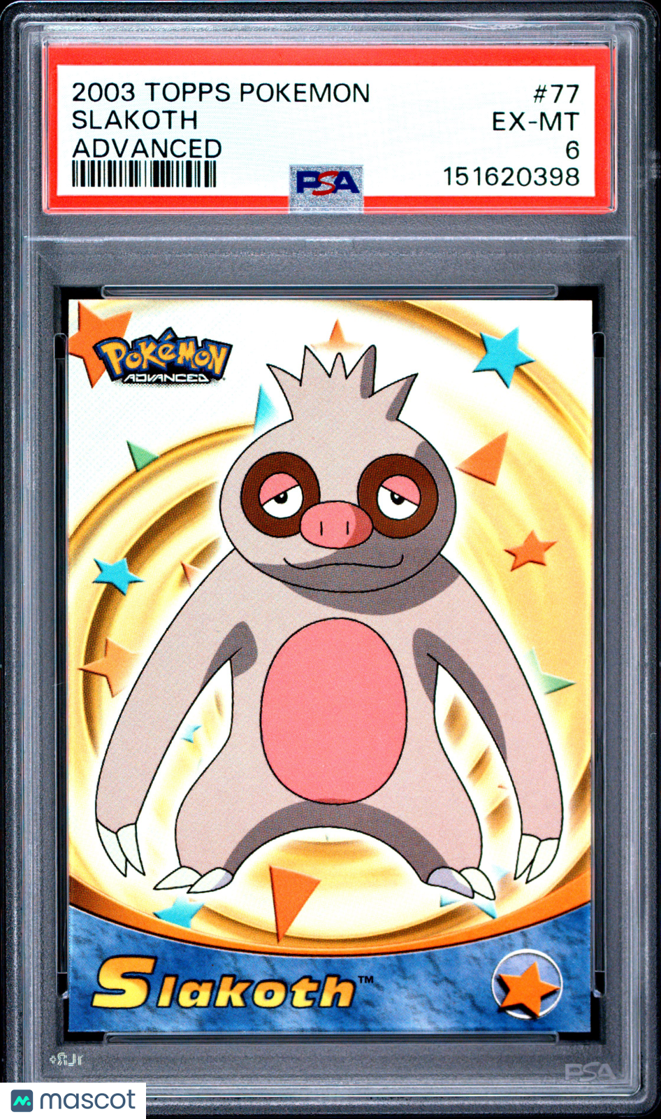 2003 Topps Pokemon Advanced #77 Slakoth PSA 6 Pop 1