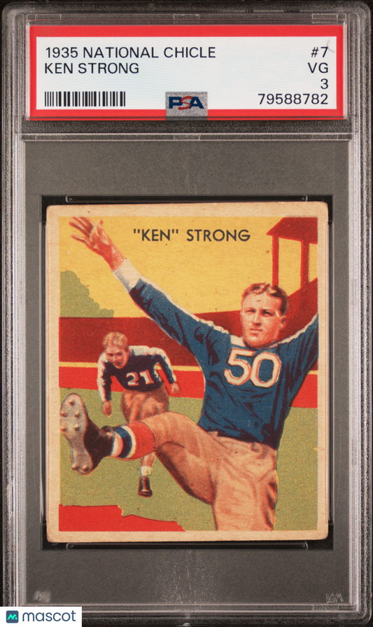 1935 National Chicle #7 Ken Strong Rookie HOF Giants PSA 3
