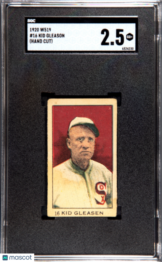 1920 W519 Hand Cut #16 Kid Gleason White Sox SGC 2.5
